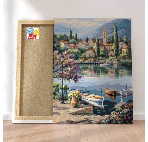 Décoration murale Peinture Par Numéros Après-midi sur le lac 40 x 50 cm