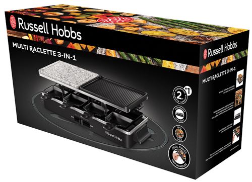 Multi Raclette 3 en 1 Russell Hobbs 26280-56 1400 W Noir