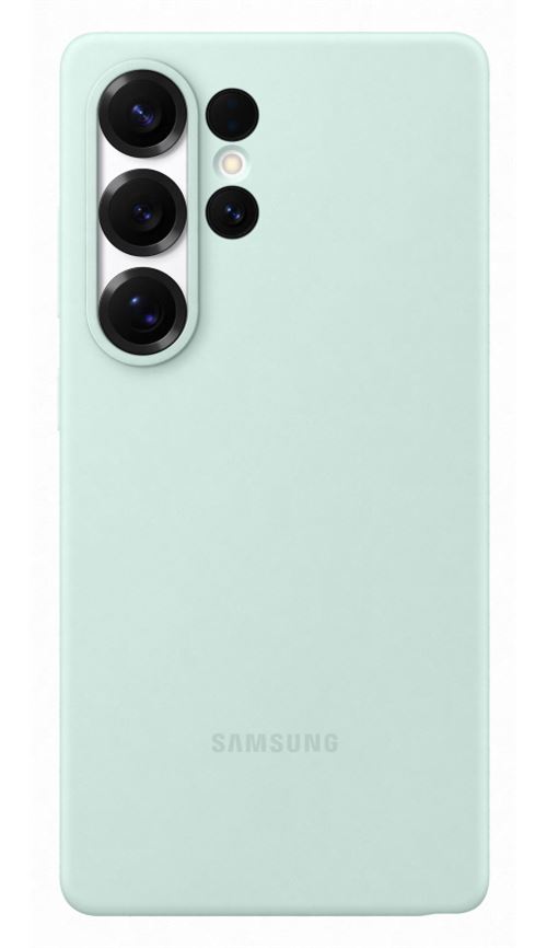 Coque en silicone pour Samsung Galaxy S25 Ultra Vert d'eau