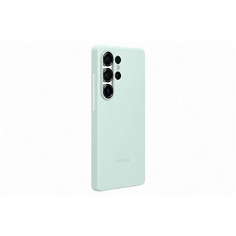 Coque Silicone Samsung Galaxy S25 - Design Fin, Protection 360°, Compatible Charge Sans Fil, Vert Matcha
