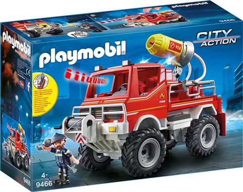 Playmobil City Action Les pompiers 9466 4x4 de pompier avec lance-eau