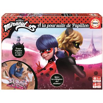 Jeu de société Educa Borras Miraculous Ladybug A la Poursuite de Papillon - 1
