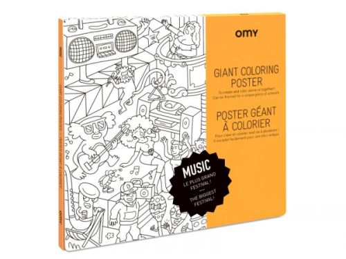 Poster géant à colorier Omy Music