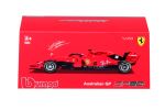 Voiture Bburago Ferrari 2018 F1 avec casque Leclerc 1:43