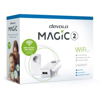 devolo Magic 2 WiFi 2-1 - Starter Kit - pont - GigE, HomeGrid - Wi-Fi 5 - Bi-bande - Branchement mural