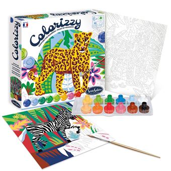 Peinture SentoSphère Colorizzy Thème Zèbre et léopard