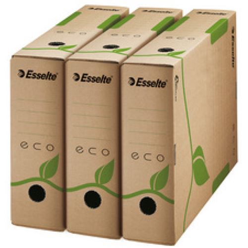 Esselte Boite d'archives ECO, format A4, marron, dos: 100 mm