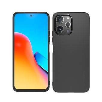 Pack Made For Xiaomi Coque arrière semi-rigide Noir et Protège-écran en verre trempé pour Xiaomi Redmi 12 4G/5G Transparent