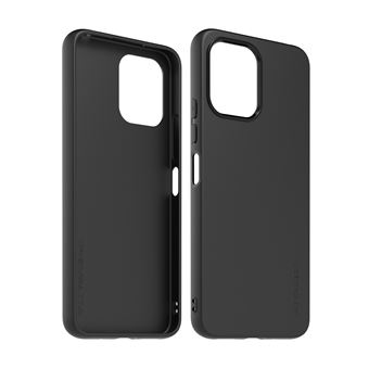 Pack Made For Xiaomi Coque arrière semi-rigide Noir et Protège-écran en verre trempé pour Xiaomi Redmi 12 4G/5G Transparent