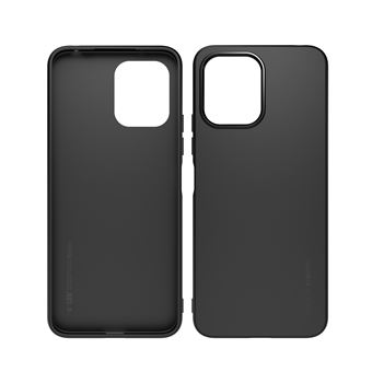 Pack Made For Xiaomi Coque arrière semi-rigide Noir et Protège-écran en verre trempé pour Xiaomi Redmi 12 4G/5G Transparent