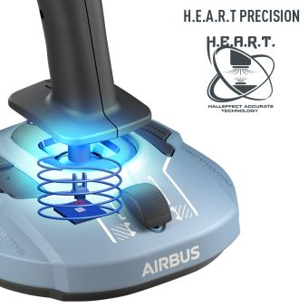 TCA Manette Airbus Edition Thrustmaster Bleu grisé et noir