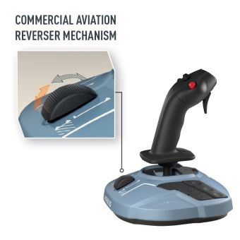 TCA Manette Airbus Edition Thrustmaster Bleu grisé et noir