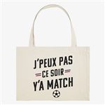Tote bag XXL Kapsul J'peux pas ce soir y'a match Euro 2021