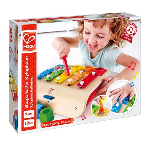 Jeu d'éveil Mon premier xylophone avec trieur de formes Hape