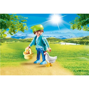 Playmobil Country La vie à la ferme 70030 Fermière avec poule