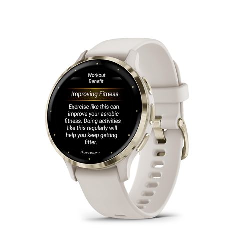 Montre connectée Garmin Venu 3S 41mm en acier Soft Gold,