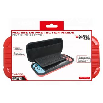 Housse de protection rigide Alpha Omega Players Rouge pour Nintendo Switch