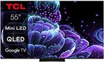 TV QLED TCL 55C835 139 cm 4K UHD Google TV Aluminium brossé Reconditionné