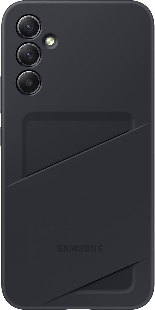 Samsung Ultradünne weiche Hülle - mit integriertem Kartenhalter - für Samsung Galaxy A34 5G - Schwarz