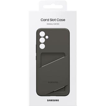 Coque souple Ultra fine avec porte-carte intégré pour Samsung Galaxy A34 5G Noir