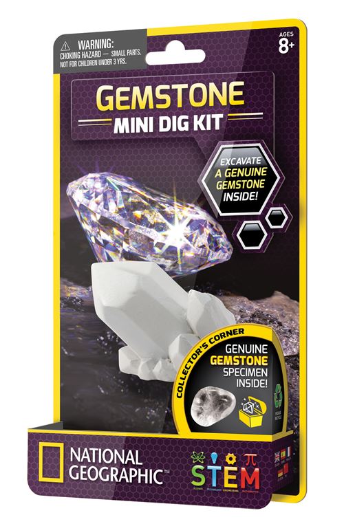 Jeu Scientifique National Geographic Kit De Fouille Pierres Précieuses