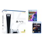 Pack Console Sony PS5 Standard + Ratchet & Clank Rift Apart + Marvel's Spider-man Miles Morales