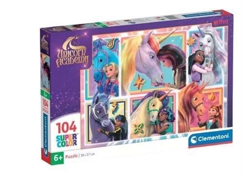 Puzzle 104 pièces Clementoni Unicorn Academy