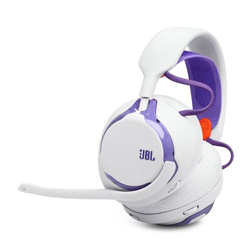 Casque Gaming arceau circum-auriculaire sans fil Bluetooth JBL Quantum 650 Blanc et Violet