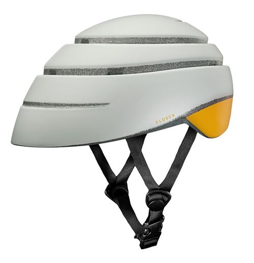 Casque de vélo pliable Closca Loop Taille M Blanc et Jaune