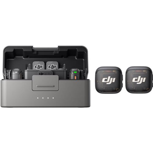 Mini microphone sans fil Dji Mic 3 Noir 2 TX + 1 RX + Boîtier de recharge État correct - DJI reconditionné disponible sur Fnac