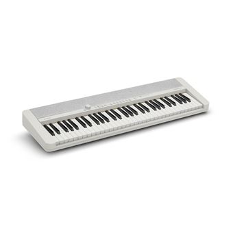 Clavier compact Casio CT-S 1WE avec 61 touches et sonorités vintage Gris