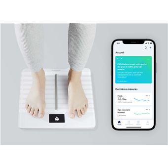 Pese personne Withings Body+ blanche pas cher - Pèse-personne