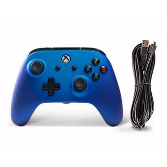 Manette Xbox One PowerA filaire Bleu saphir