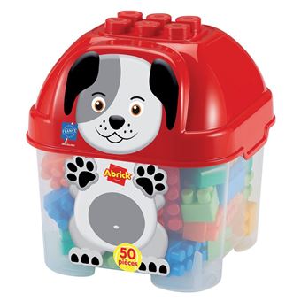 Jeu de construction Ecoiffier Baril chien Abrick 50 pièces