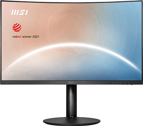 MSI Modern MD271CP - LED-monitor - gebogen - 27 - 1920 x 1080 Full HD (1080p) @ 75 Hz - VA - 250 cd/m² - 4000:1 - 4 ms - HDMI, USB-C - luidsprekers - zwart