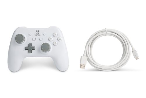 Manette filaire Power A pour Nintendo Switch Blanc