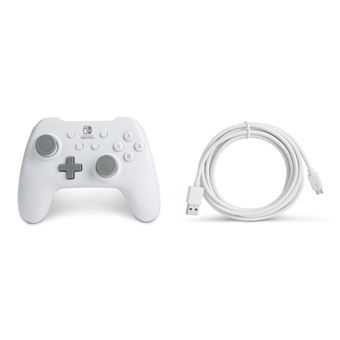 Manette filaire PowerA pour Nintendo Switch Blanc