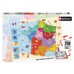 Puzzle 250 pièces Nathan Carte de France