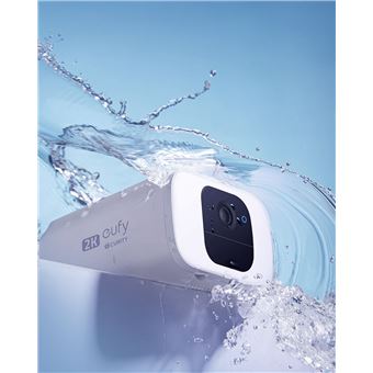 Caméra de surveillance connectée Eufy Spotlight Cam Solar 2K extérieure Blanc