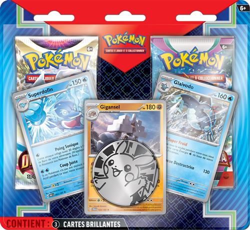 Pokemon Cartes À Collectionner Pokémon Pack 2 Boosters Et 3 Cartes Brillantes