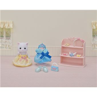 Playset Sylvanian Families La fille chat persan et sa panoplie de princesse