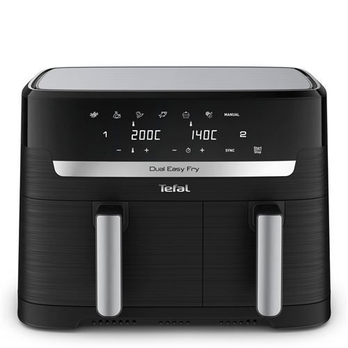 Friteuse Sans Huile Tefal Dual Easy Fry Ey901810 8.3L Noir Reconditionné