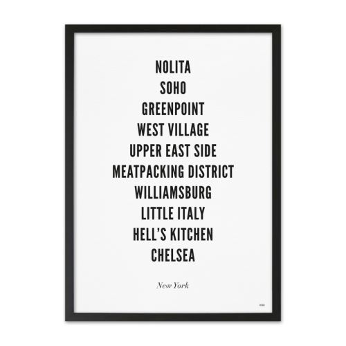 Affiche Wijck 50 X 70 cm New York Typographie