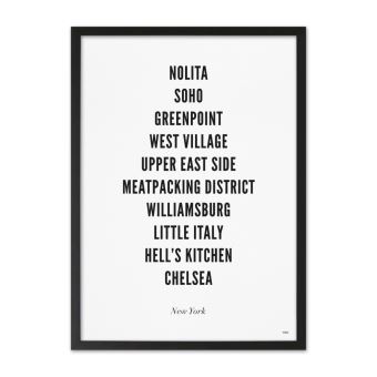 Affiche Wijck 50 X 70 cm New York Typographie