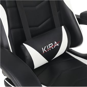 Siège gaming Kira Nagamaki Blanc et noir - Chaise gaming - Achat