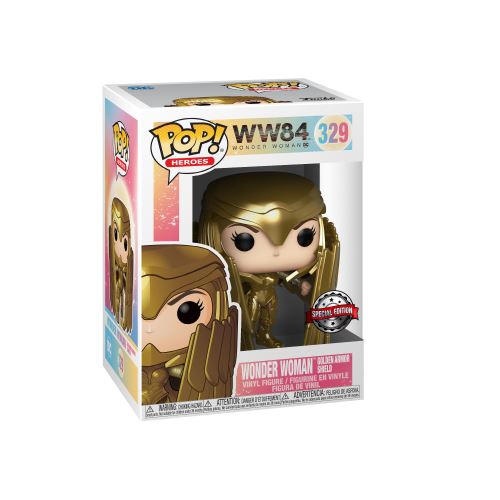 Figurine Funko Pop! - N° 329 - Wonder Woman 1984 - Wonder Woman Gold Shield (mt)