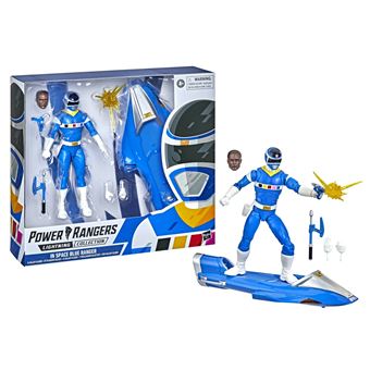 Figurine Power Rangers Lightning Collection Ranger de l'espace bleu et planeur Galaxy