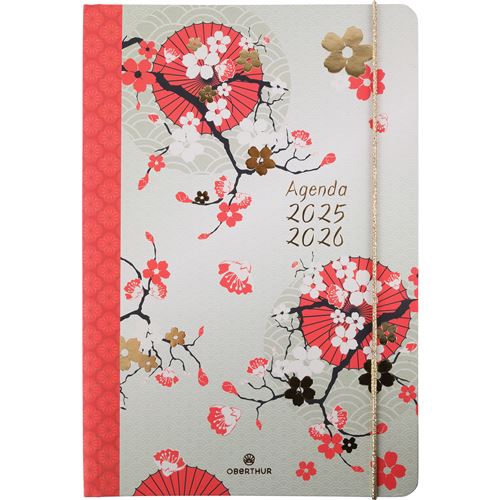 Agenda Scolaire Semainier Oberthur 2023 2024 25 Pefc Sakura Ombrelle S/S