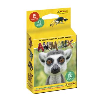 Jeu de cartes Panini Blister Animaux 17 pochettes