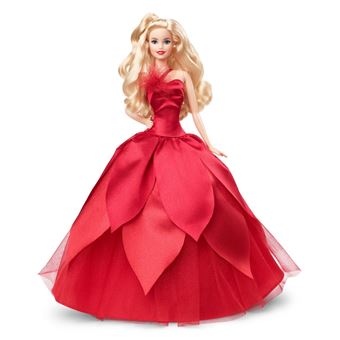 Poupée Barbie Signature Barbie Joyeux Noël Blonde Rouge